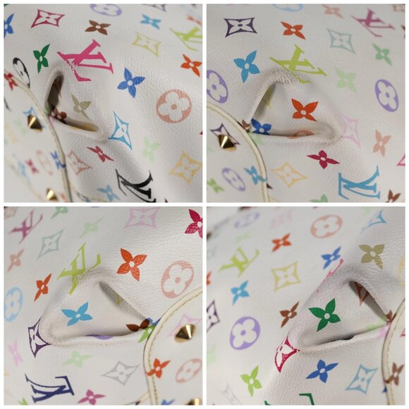 LOUIS VUITTON Monogram Multicolor Annie GM Tote Bag White M40303 LV Auth 133621V - Picture 14 of 16